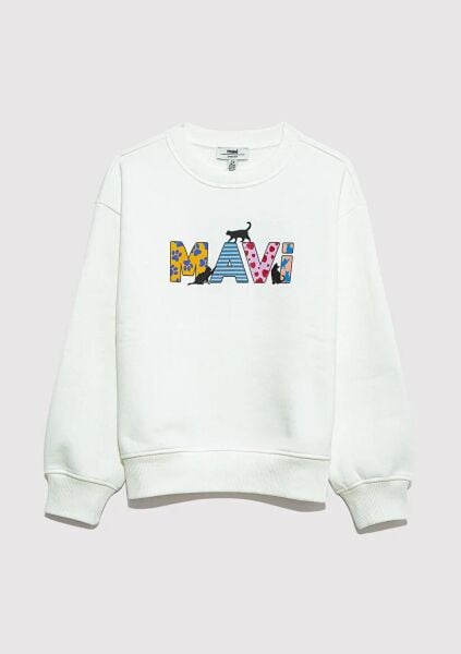 MAVİ  BASKILI SWEATSHİRT KIZ ÇOCUK SWEATSHIRT