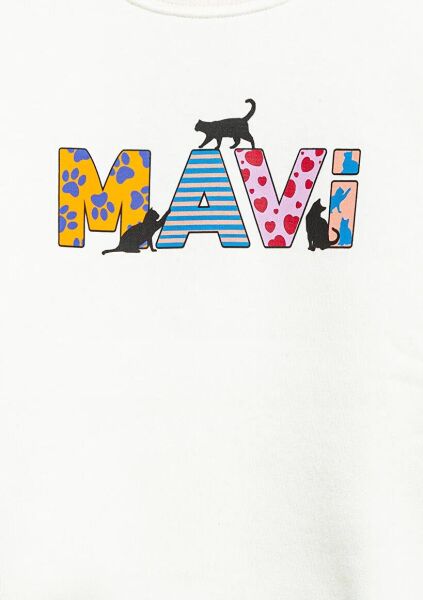 MAVİ  BASKILI SWEATSHİRT KIZ ÇOCUK SWEATSHIRT