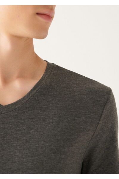 MAVİ STRETCH V YAKA TİŞÖRT ERKEK BASIC, SEMI BASIC