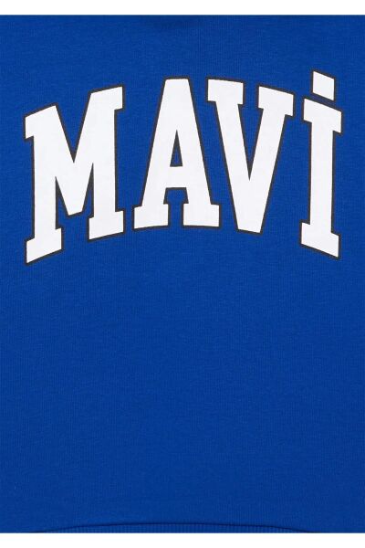 MAVİ BASKILI KAPÜŞONLU SWEATSHIRT ERKEK ÇOCUK SWEATSHIRT