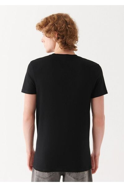 MAVİ STRETCH V YAKA TİŞÖRT ERKEK BASIC, SEMI BASIC