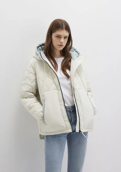 MAVİ KAPŞONLU CEKET KADIN CEKET