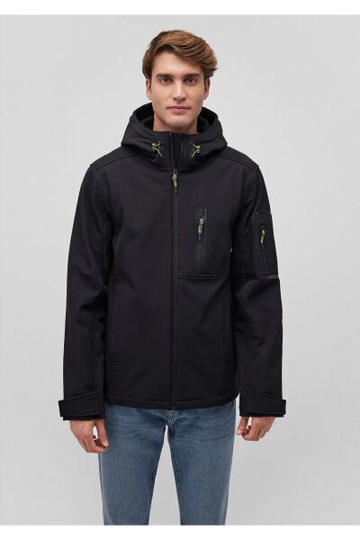 MAVİ ERKEK KAPÜŞONLU MONT