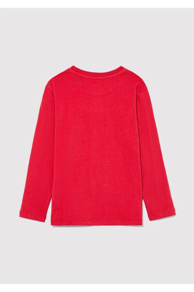 MAVİ SUPERMAN BASKILI UZUN KOL TİŞÖRT ERKEK ÇOCUK PROJE, LİSANS T-SHIRT