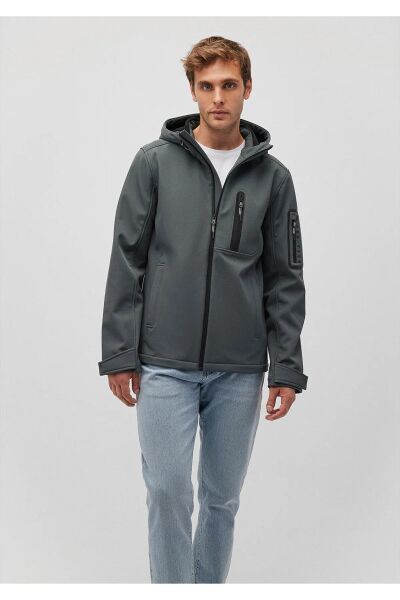 MAVİ KAPÜŞONLU CEKET ERKEK KAPÜŞONLU MONT