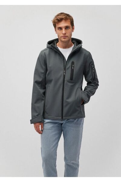 MAVİ KAPÜŞONLU CEKET ERKEK CEKET