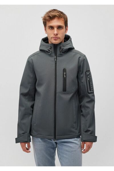 MAVİ KAPÜŞONLU CEKET ERKEK KAPÜŞONLU MONT