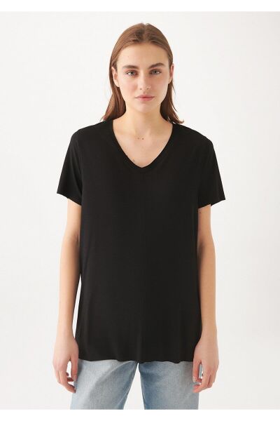 MAVİ BASIC V YAKA PENYE KADIN BASIC, SEMI BASIC