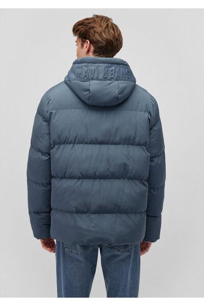 MAVİ KAPÜŞONLU CEKET ERKEK MONT