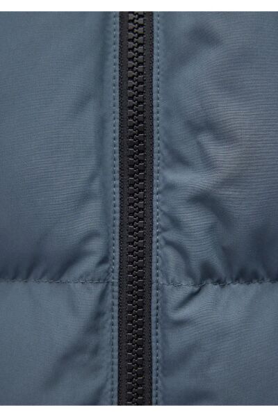 MAVİ KAPÜŞONLU CEKET ERKEK MONT