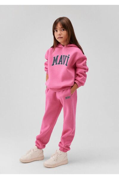 MAVİ LOGO BASKILI EŞOFMAN ALTI KIZ ÇOCUKS EŞOFMAN ALTI