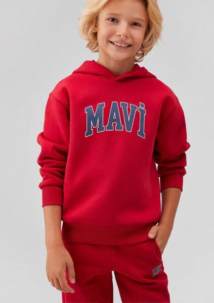 MAVİ BASKILI KAPÜŞONLU SWEATSHIRT ERKEK ÇOCUK SWEATSHIRT