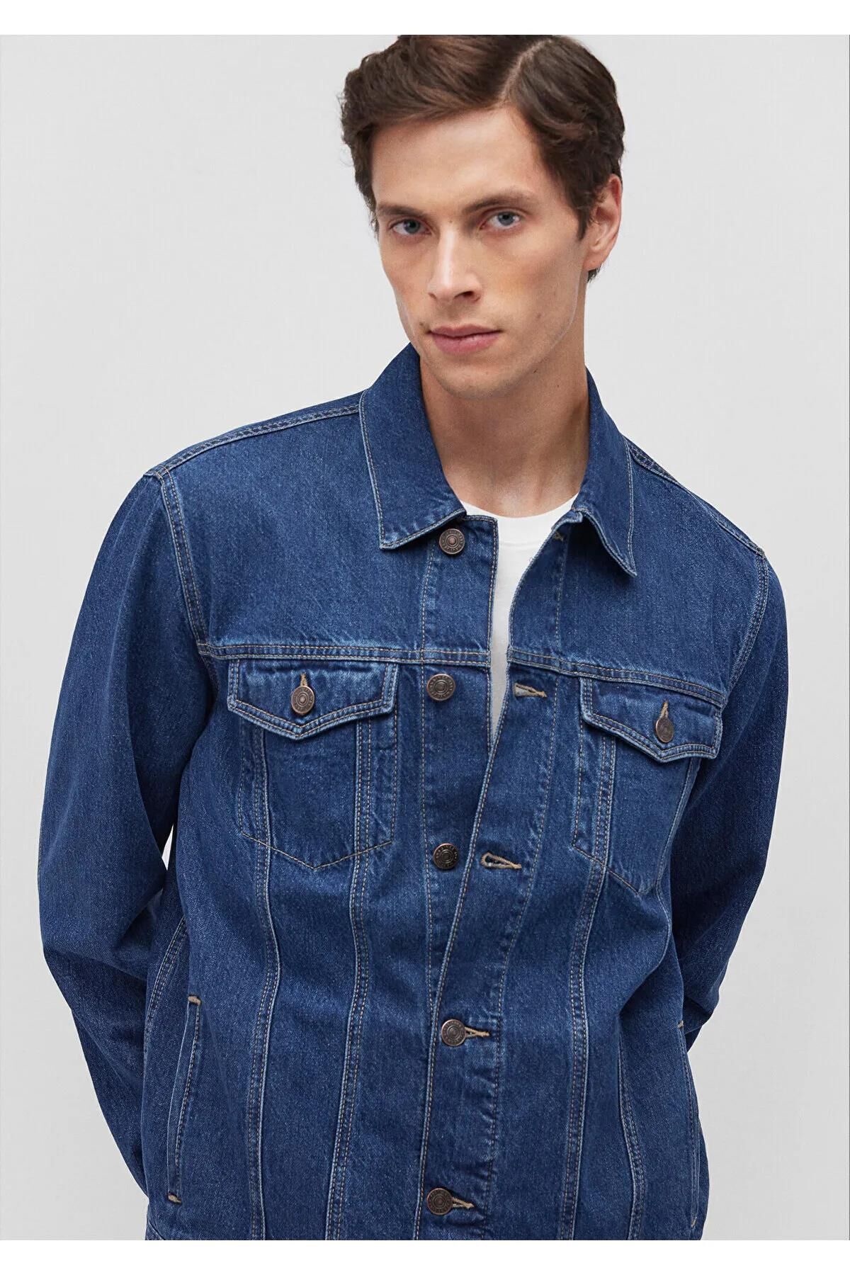 MAVİ DRAKE GECE GRISI BLACK PRO ERKEK DENIM CEKET