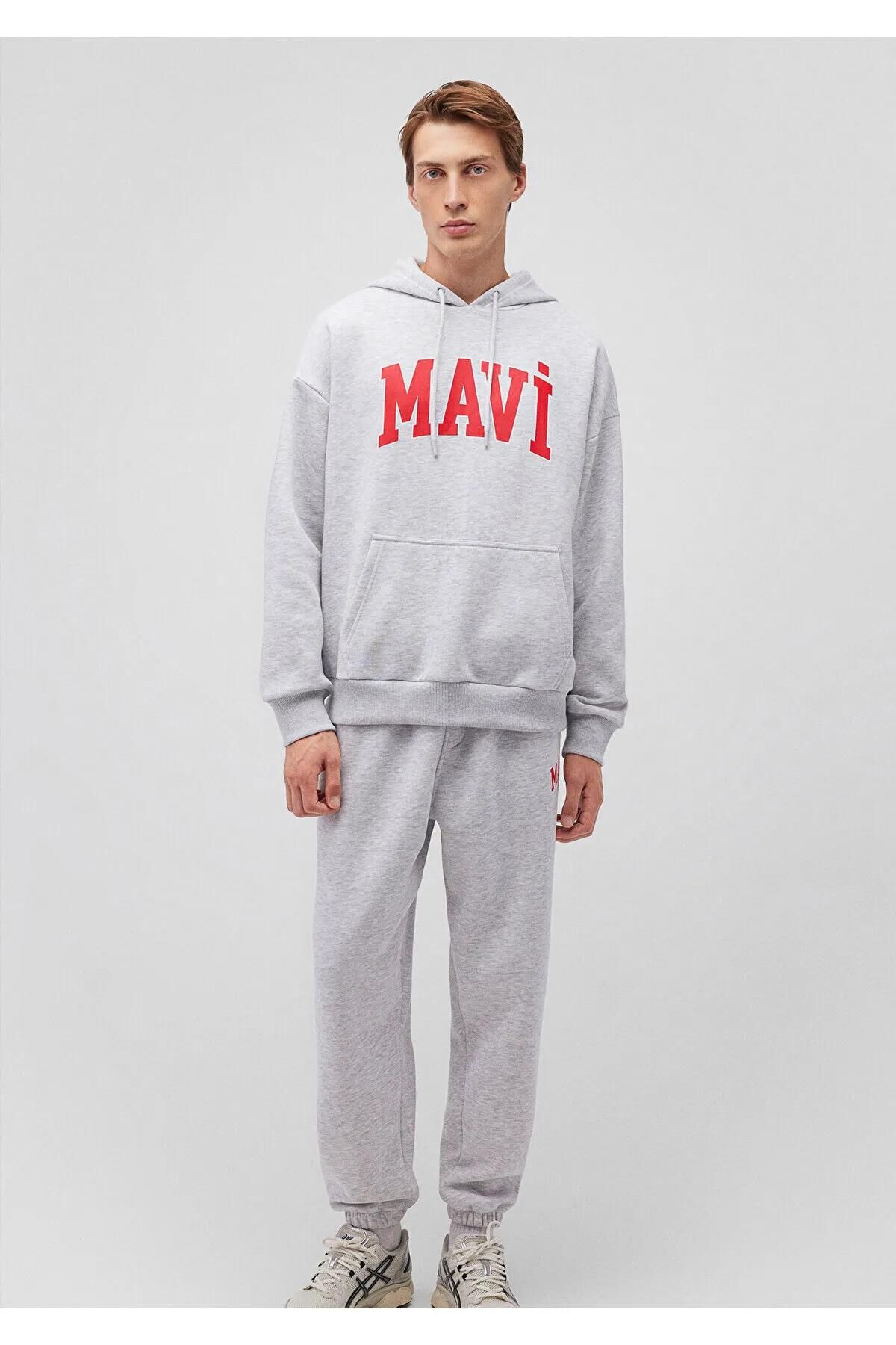 MAVİ MAVİ BASKILI SWEATSHIRT ERKEK HOODIE
