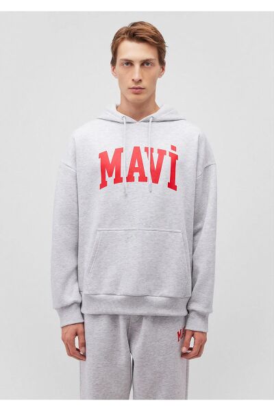 MAVİ MAVİ BASKILI SWEATSHIRT ERKEK HOODIE
