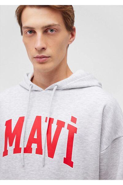 MAVİ MAVİ BASKILI SWEATSHIRT ERKEK HOODIE