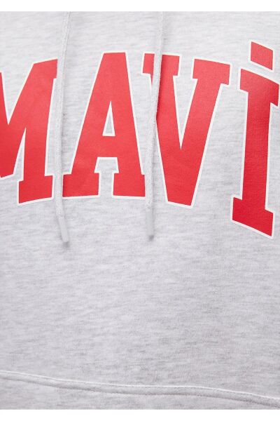 MAVİ BASKILI SWEATSHIRT ERKEK HOODIE