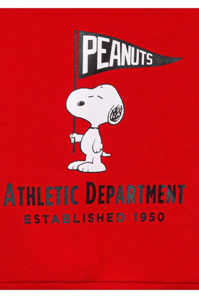 MAVİ PEANUTS BASKILI KAPÜŞONLU SWEATSHIRT KIZ ÇOCUK SWEATSHIRT