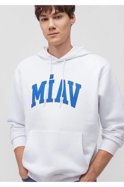 MAVİ MİAV KAPÜŞONLU SWEATSHIRT ERKEK SWEATSHIRT