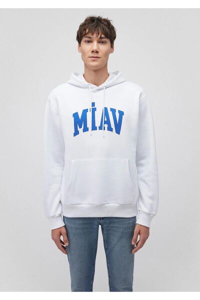 MAVİ MİAV KAPÜŞONLU SWEATSHIRT ERKEK SWEATSHIRT