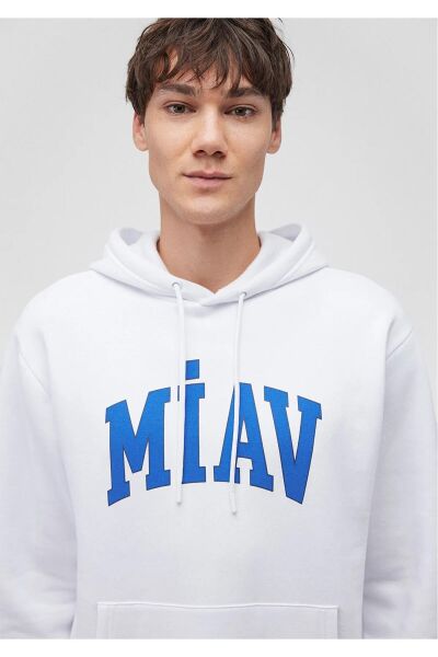 MAVİ MİAV KAPÜŞONLU SWEATSHIRT ERKEK SWEATSHIRT