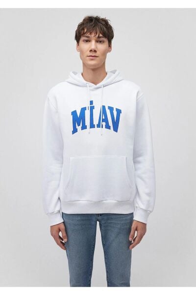MAVİ MİAV KAPÜŞONLU SWEATSHIRT ERKEK SWEATSHIRT