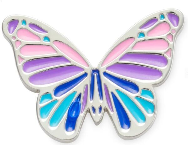 CROCS MULTI PURPLE BUTTERFLY UNISEX JIBBITZ