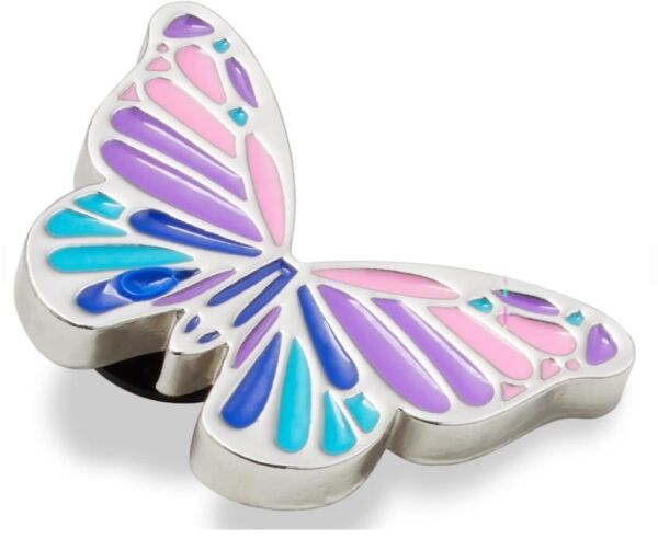 CROCS MULTI PURPLE BUTTERFLY UNISEX JIBBITZ