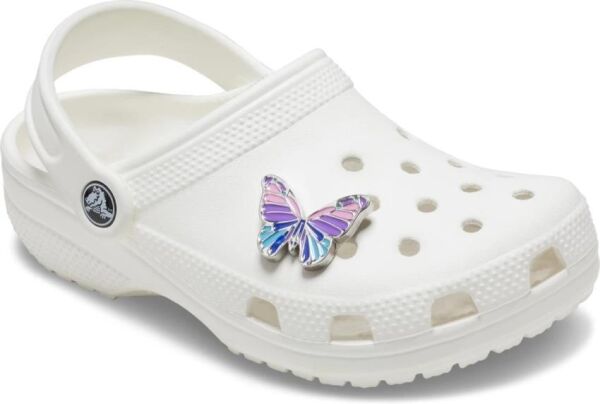 CROCS MULTI PURPLE BUTTERFLY UNISEX JIBBITZ