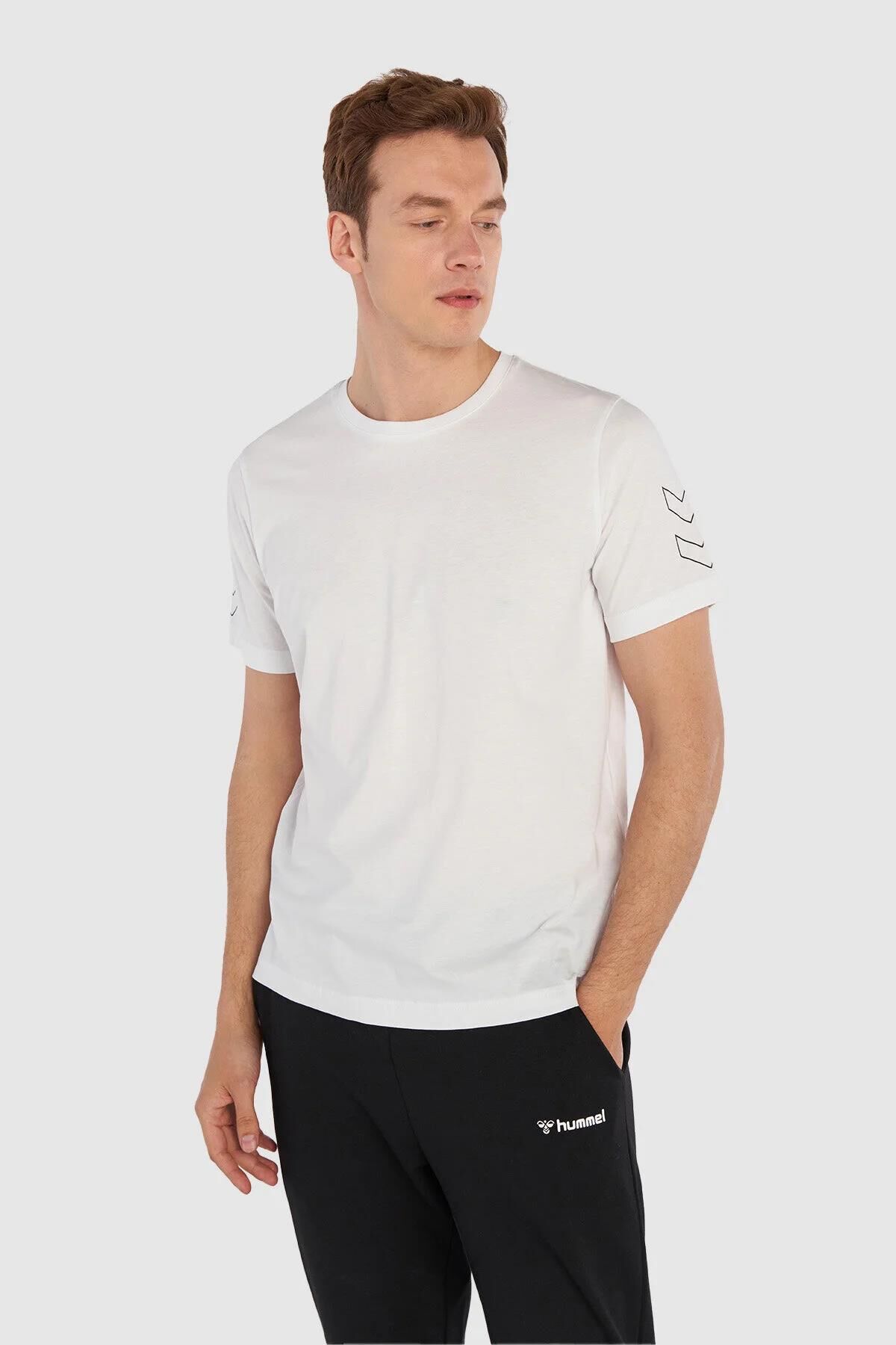 HUMMEL HMLELEMENTAL CHEVRON COTTON TEE ERKEK KISA KOL T-SHIRT