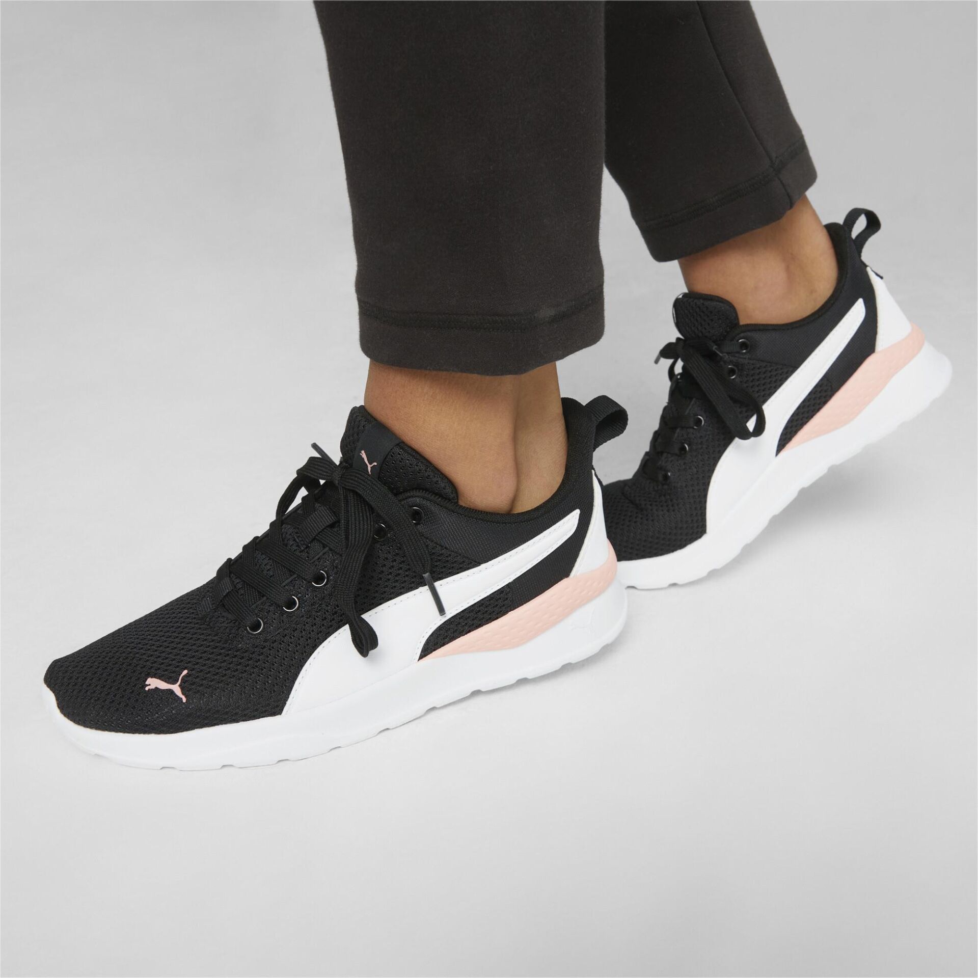 PUMA ANZARUN LİTE PUMA BLACK-PUMA WHİTE-PEACH SMOOTHİE UNISEX MODA AYAKKABI