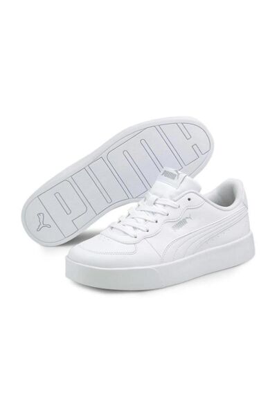PUMA SKYE CLEAN PUMA WHITE-PUMA WHITE-PU KADIN MODA AYAKKABI