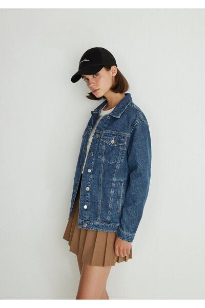 MAVİ KARLA DARK GOLD ICON KADIN DENIM CEKET