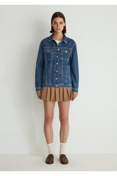 MAVİ KARLA DARK GOLD ICON KADIN DENIM CEKET