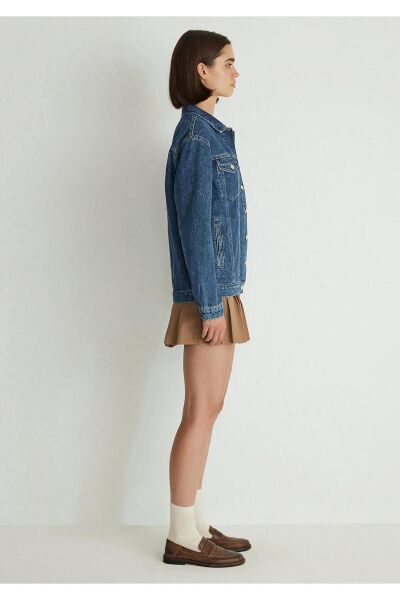 MAVİ KARLA DARK GOLD ICON KADIN DENIM CEKET
