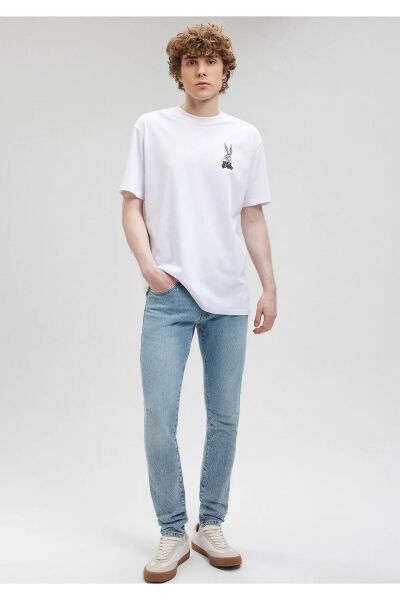 MAVİ BUGS BUNNY BASKILI TİŞÖRT ERKEK PROJE, LİSANS T-SHIRT