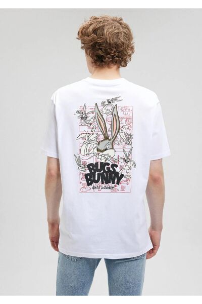 MAVİ BUGS BUNNY BASKILI TİŞÖRT ERKEK PROJE, LİSANS T-SHIRT