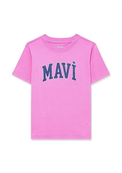 MAVİ LOGO KIZ ÇOCUK LOGO T-SHIRT