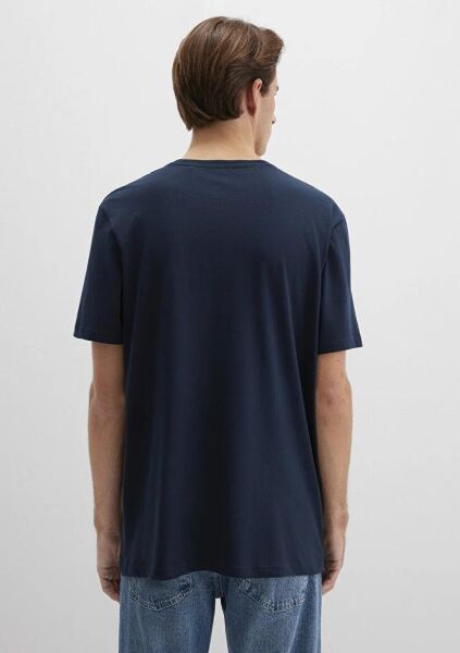 MAVİ İSTANBUL BASKILI ERKEK GRAFİK T-SHIRT