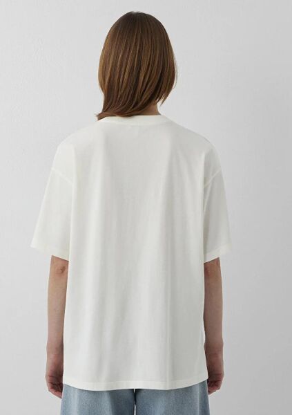 MAVİ BASKILI TİŞÖRT KADIN LOGO T-SHIRT