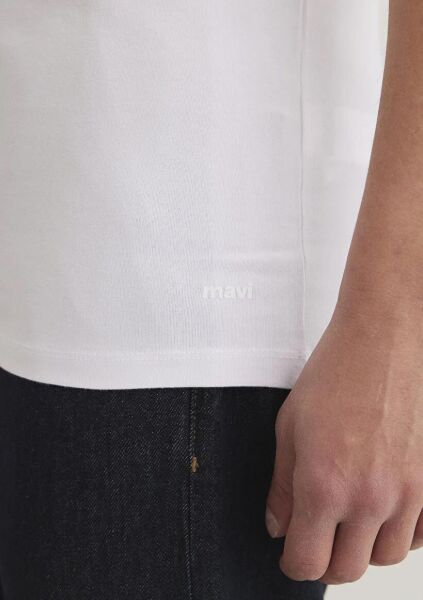 MAVİ STRETCH V YAKA TİŞÖRT ERKEK BASIC, SEMI BASIC