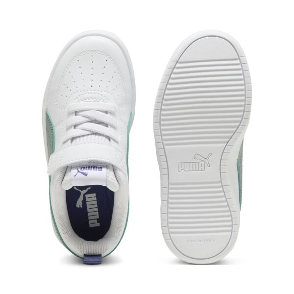 PUMA RİCKİE AC+ PS PUMA WHİTE-GREEN MOON-BLUE CRYSTAL ÇOCUK MODA AYAKKABI