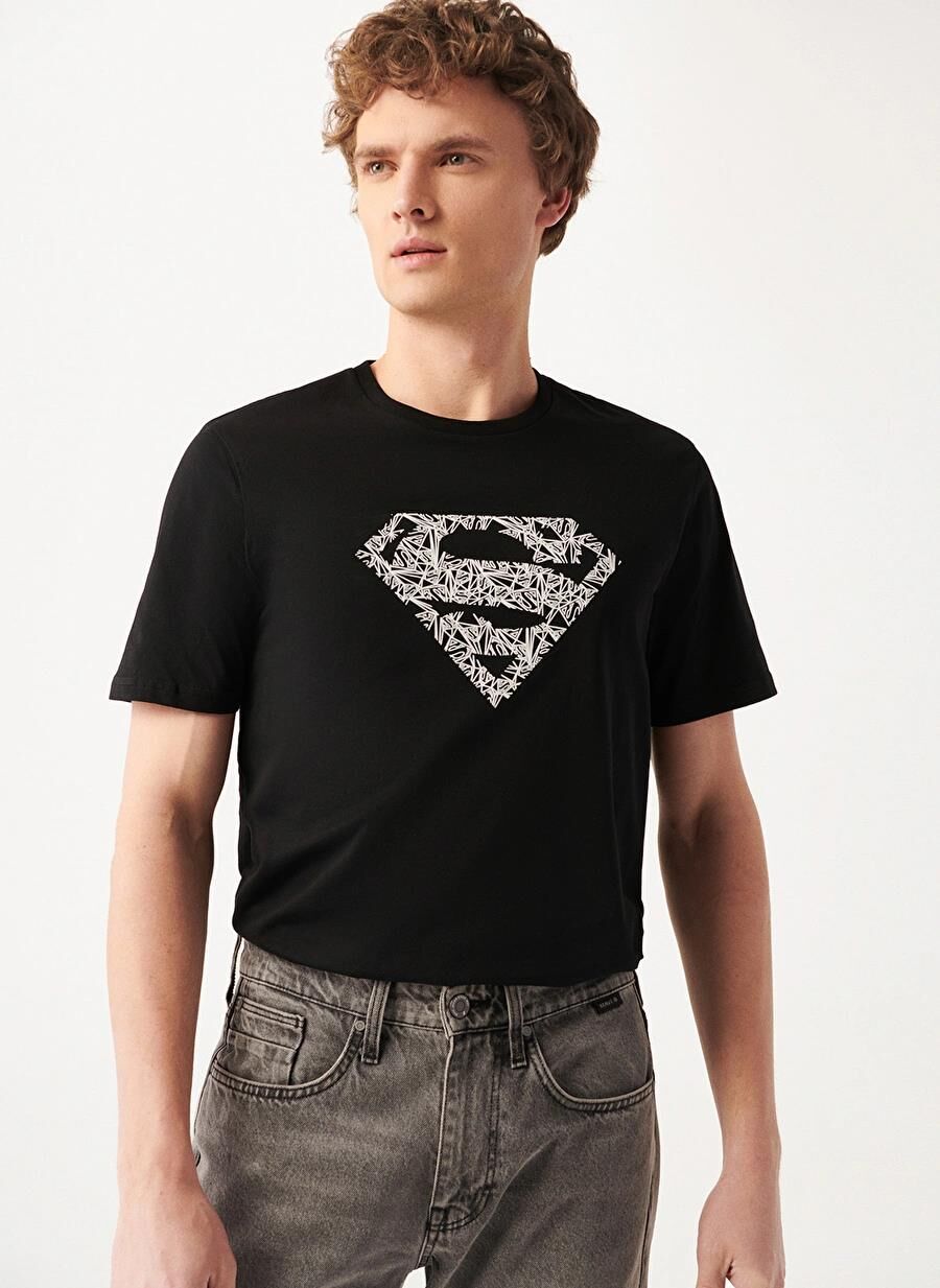 MAVİ SUPERMAN BASKILI TİŞÖRT ERKEK PROJE, LİSANS T-SHIRT