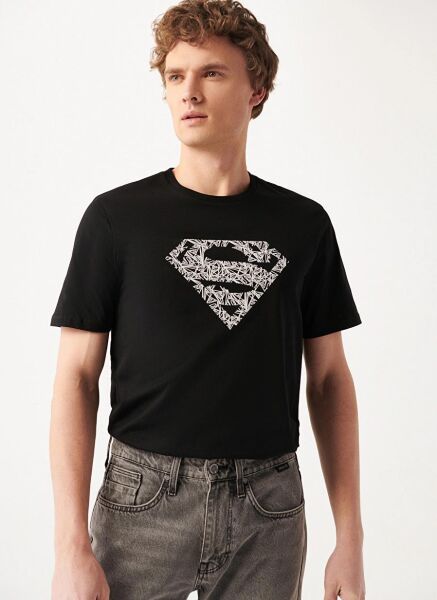 MAVİ SUPERMAN BASKILI TİŞÖRT ERKEK PROJE, LİSANS T-SHIRT