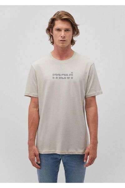 MAVİ BASKILI ERKEK LOGO T-SHIRT