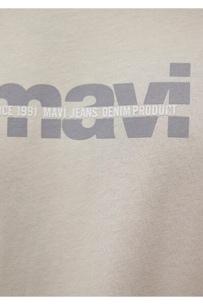 MAVİ BASKILI ERKEK LOGO T-SHIRT