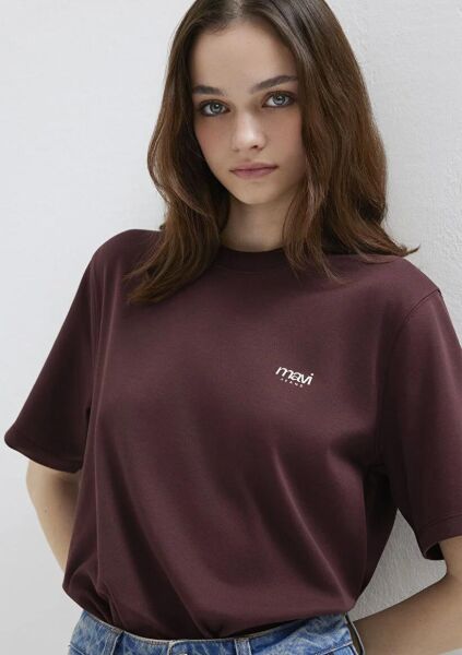 MAVİ MAVİ BASKILI TİŞÖRT KADIN LOGO T-SHIRT