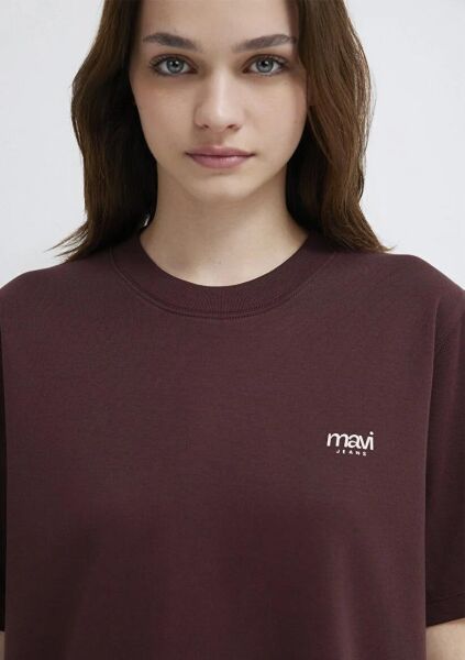 MAVİ MAVİ BASKILI TİŞÖRT KADIN LOGO T-SHIRT