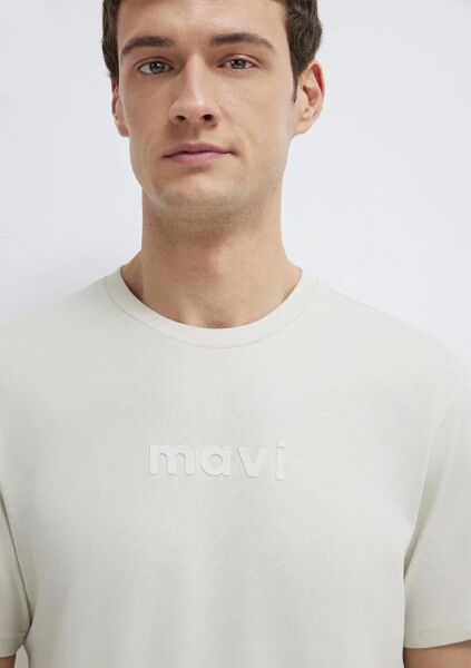 MAVİ BASKILI ERKEK LOGO T-SHIRT