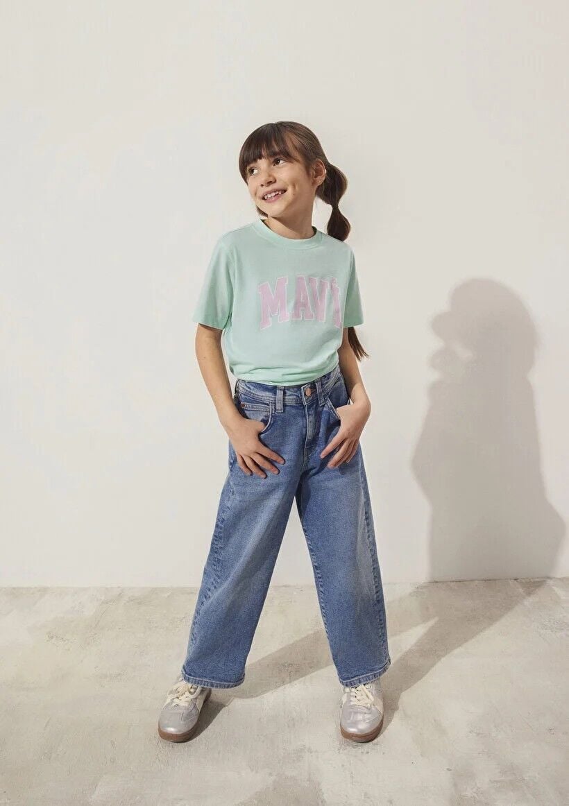 MAVİ MAVİ LOGO TİŞÖRT KIZ ÇOCUK LOGO T-SHIRT